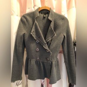 I.N.C International Concepts women’s military style jacket size small. Grey